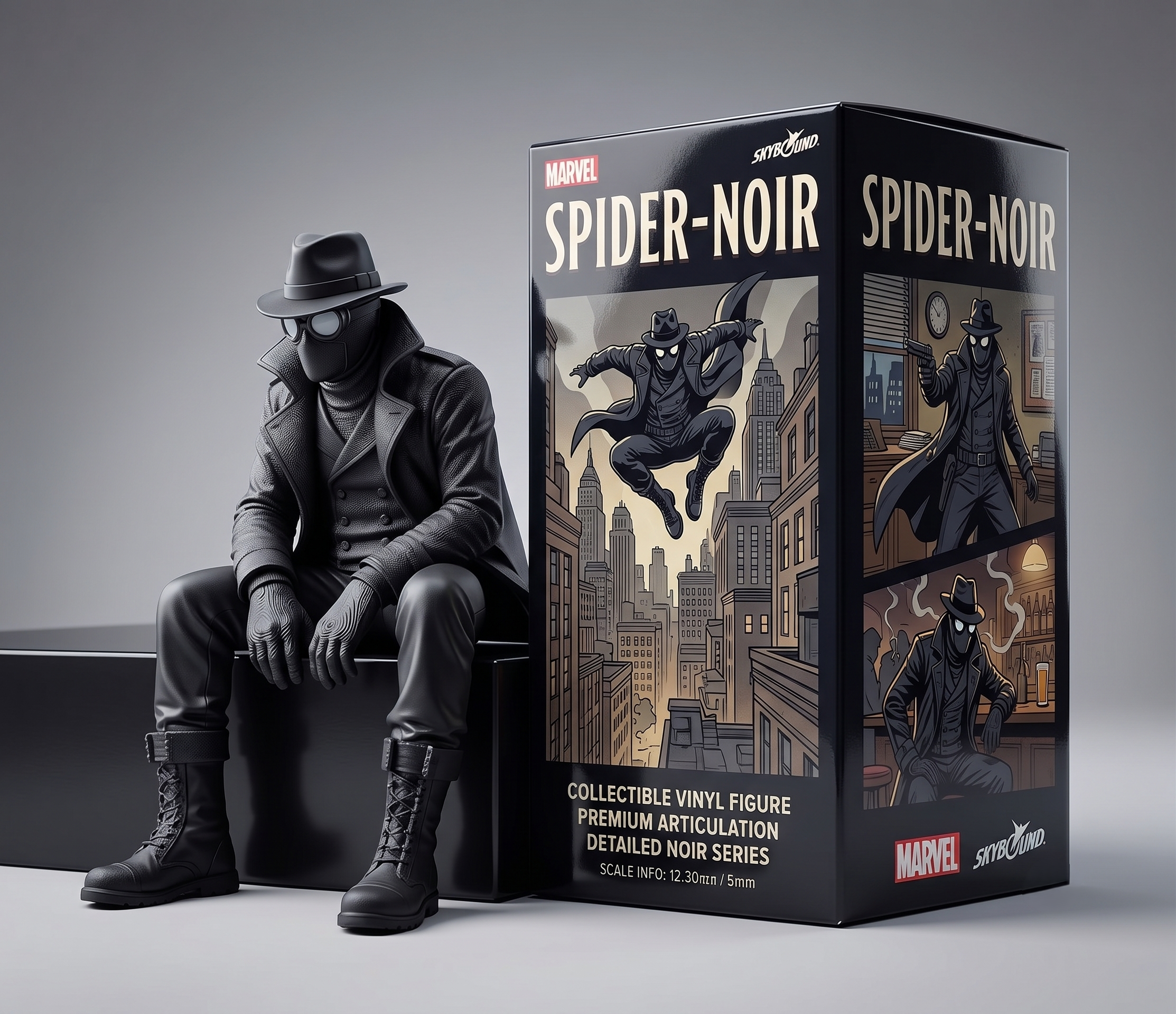 Spider Noir Raf Figürü | Premium Koleksiyon Figürü