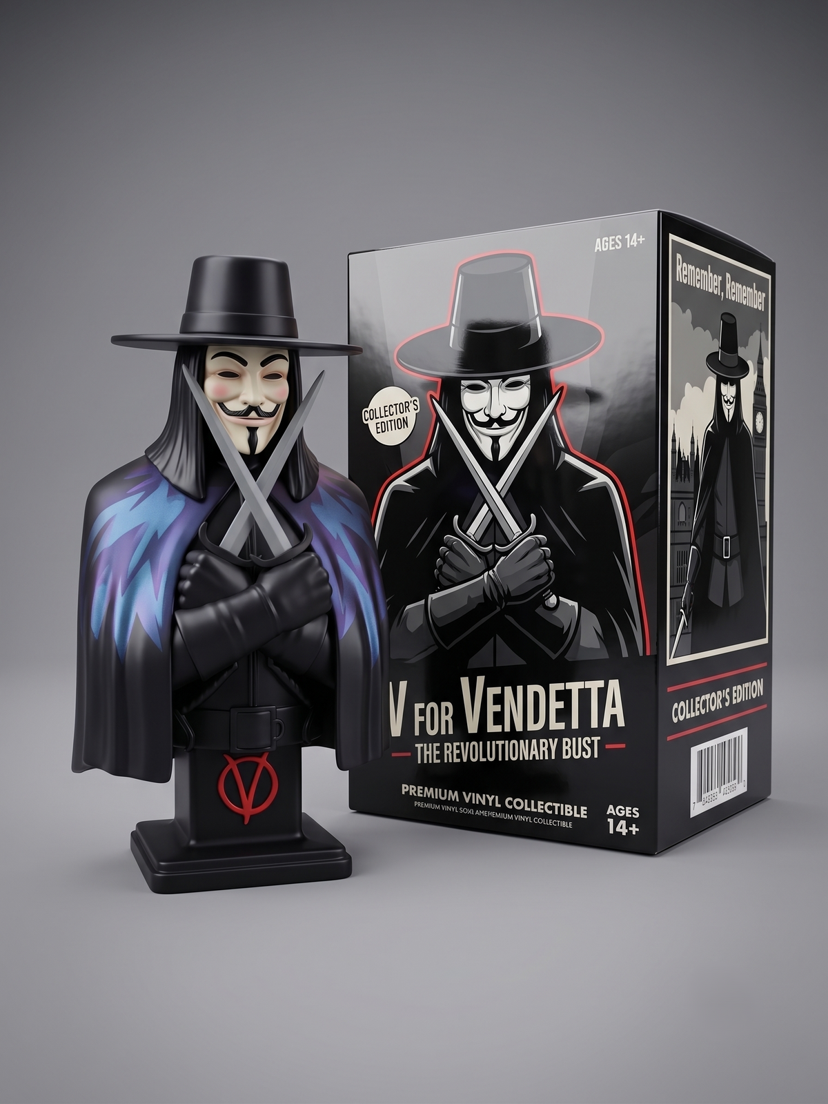 V for Vendetta Dekoratif Büst | Premium Koleksiyon Figürü (15cm)